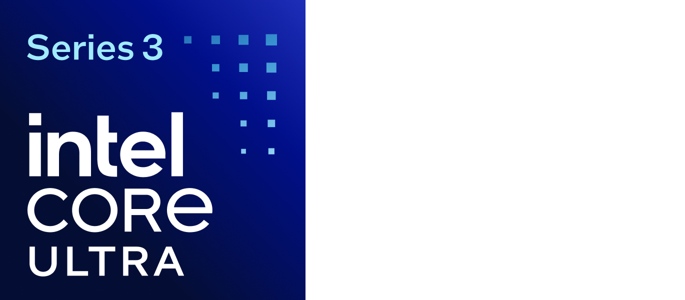 Intel Core Ultra Series 3 and Intel vPro logos.